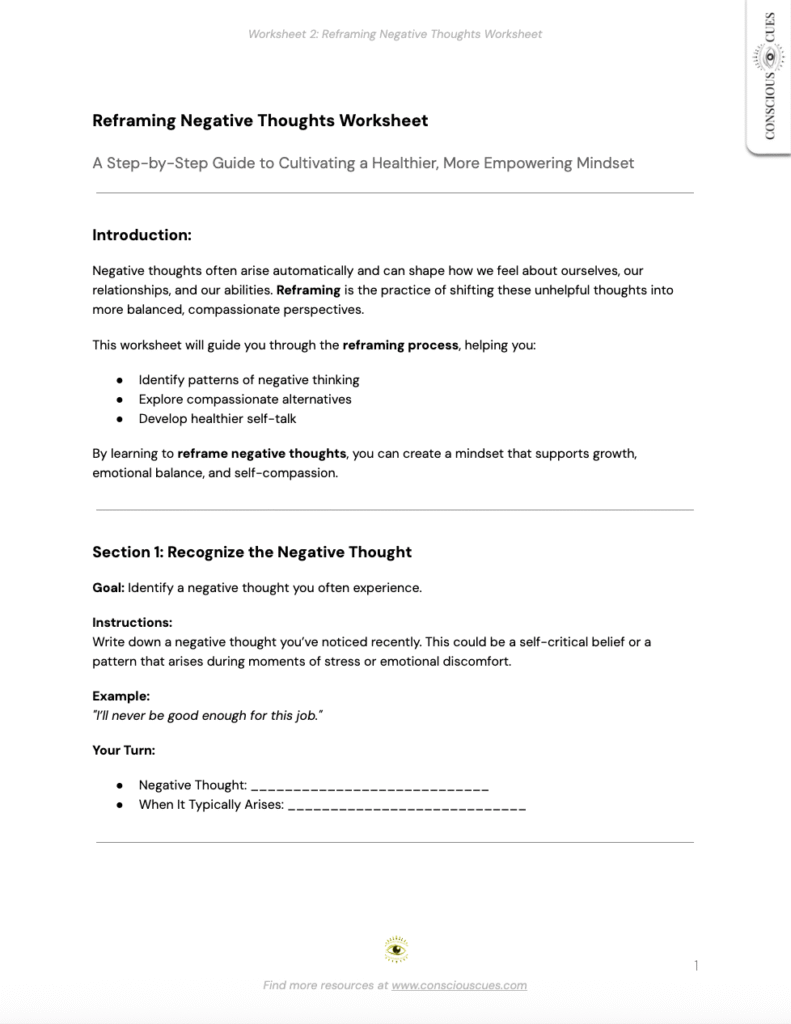 negative-thoughts-worksheet