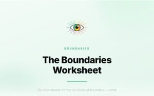 Boundaries Worksheet PDF — Six Types, Scripts and a Hold Line