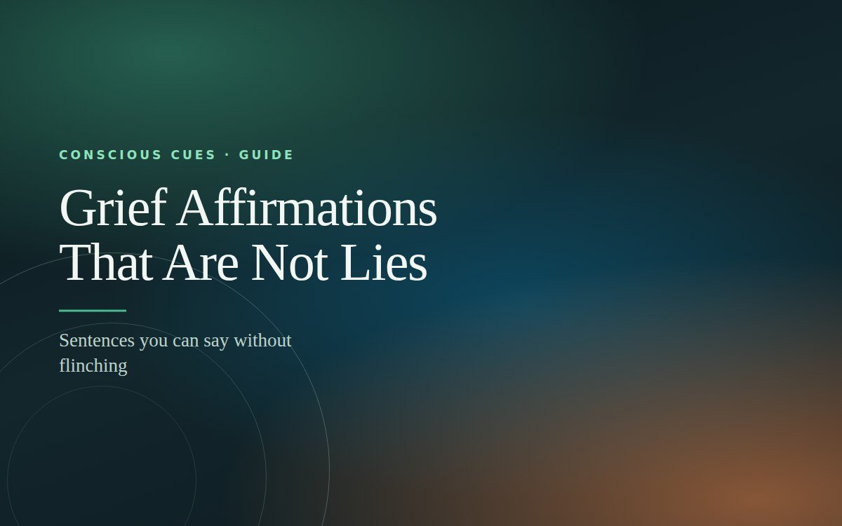 Grief Affirmations That Are Not Lies — Conscious Cues